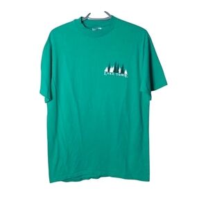 Hanes Beefy T Vintage Single Stitch Lake Tahoe T Shirt Size Large